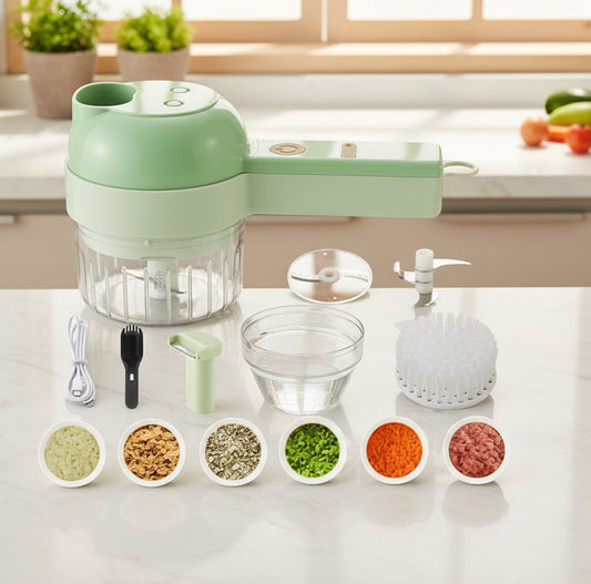 4 in 1 Portable Electric Vegetable Cutter Set